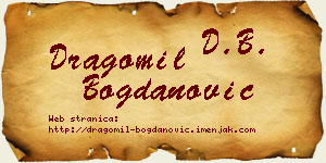 Dragomil Bogdanović vizit kartica
